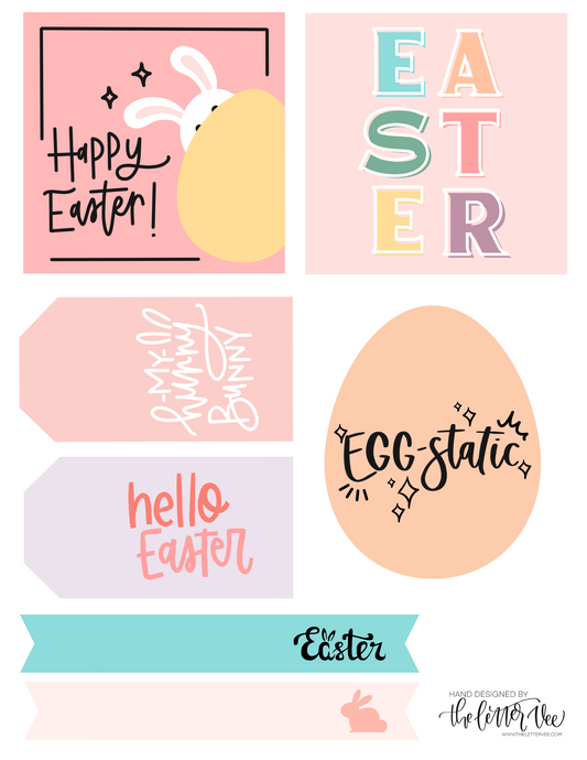 Easter Flags and tag | Printable bundle