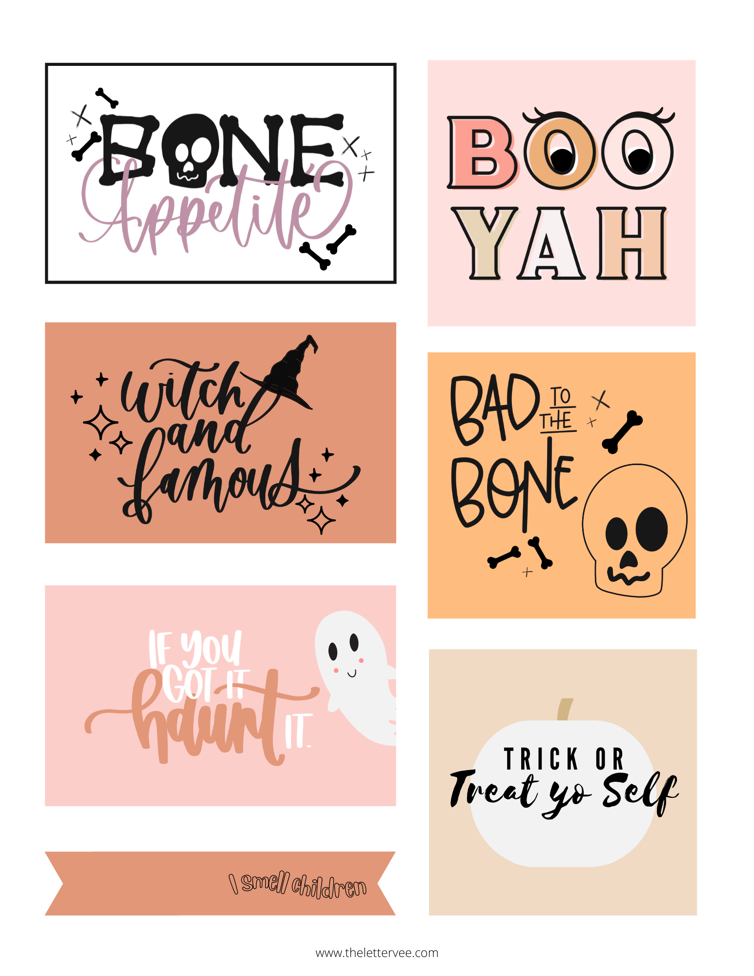 Boo-yah Halloween Collection | Printable Bundle – The Letter Vee