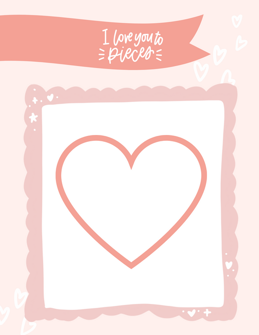 I love you to pieces Print | Freebie