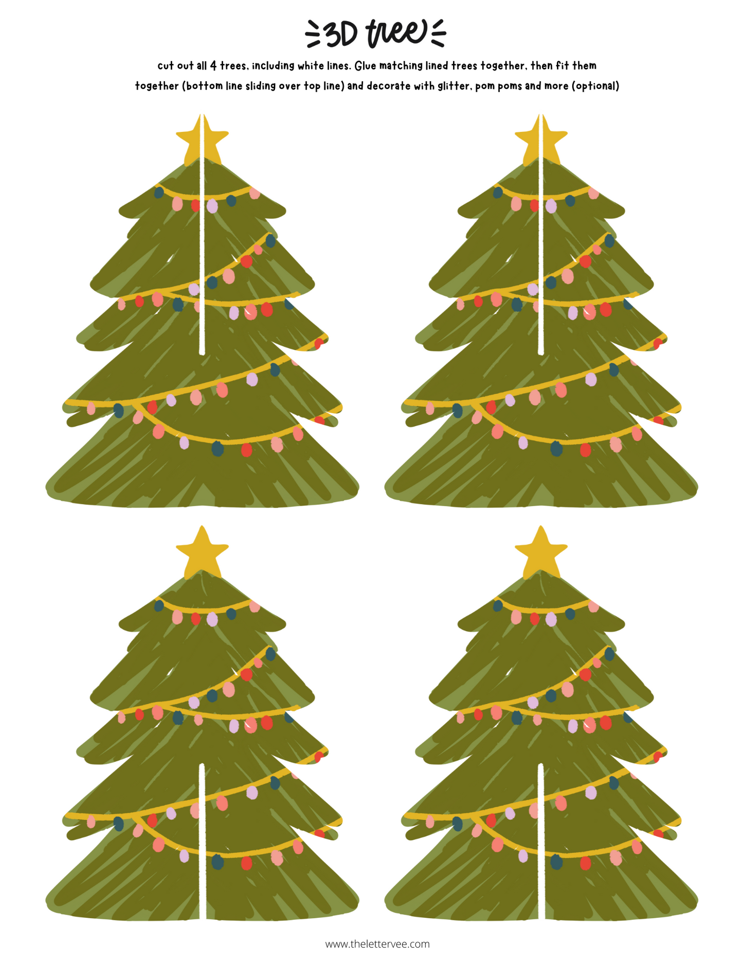 3D Christmas Trees | Holiday Craft