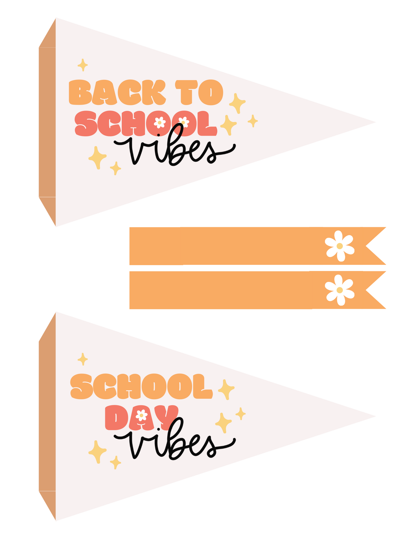 School vibes pennants | Printable Bundle