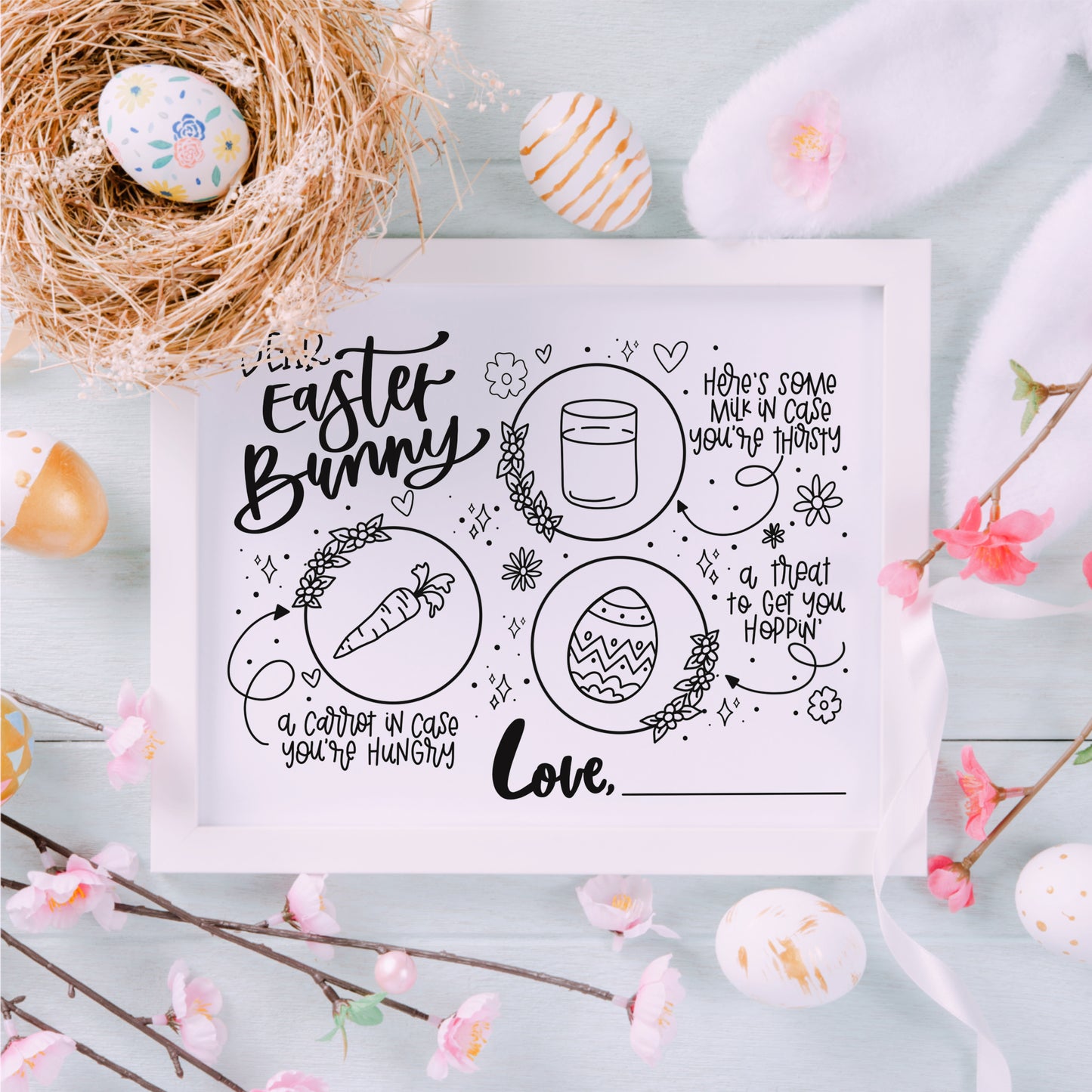 Easter Bunny Placemat | Freebie