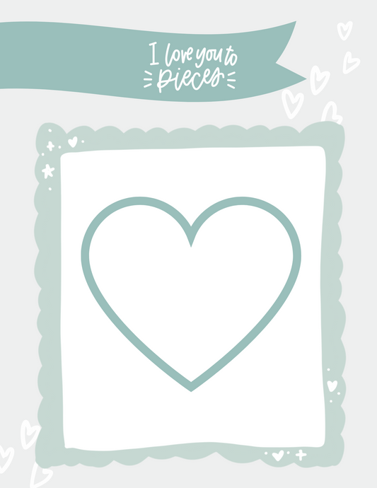 I love you to pieces Print | Freebie