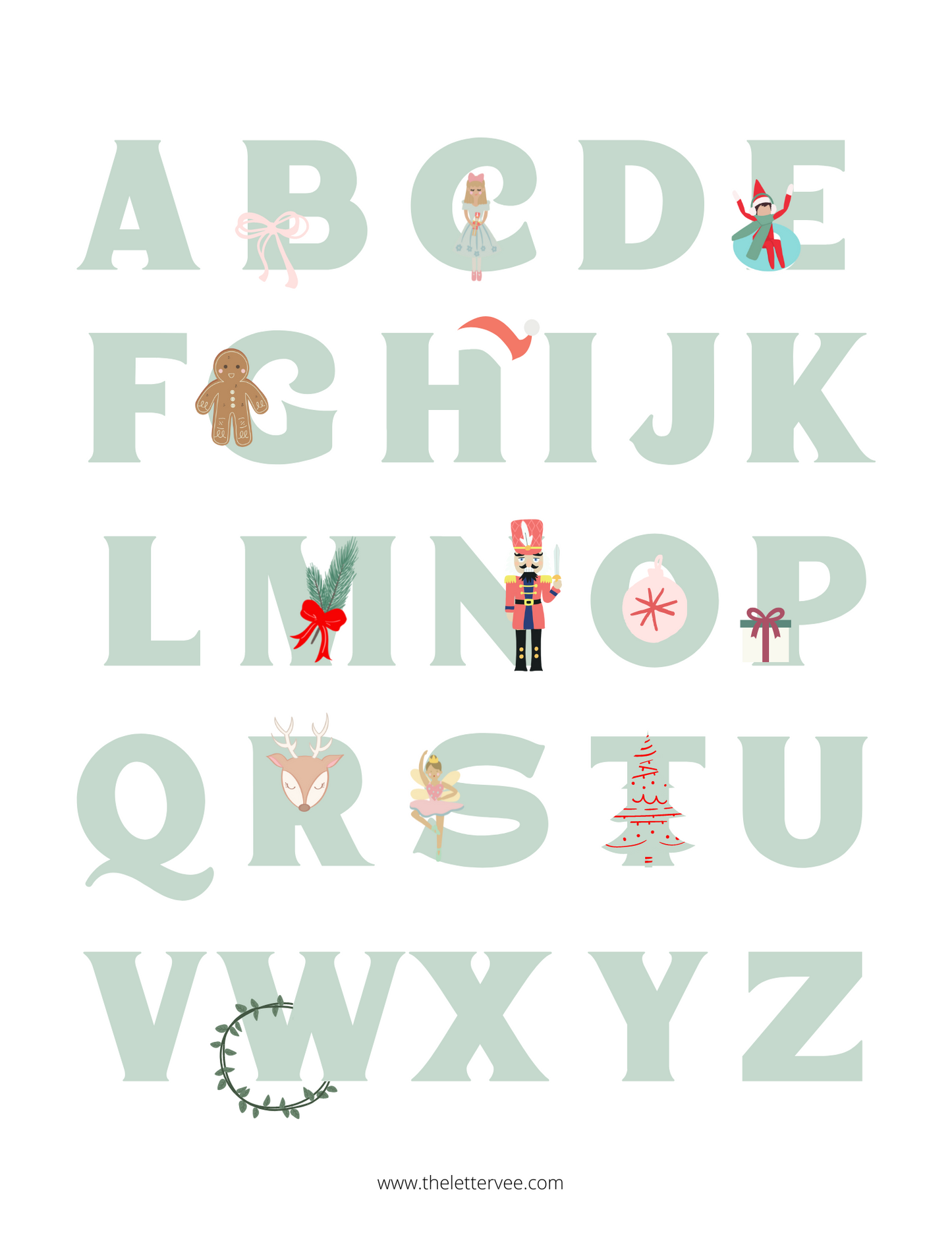 Christmas Alphabet | Printable page