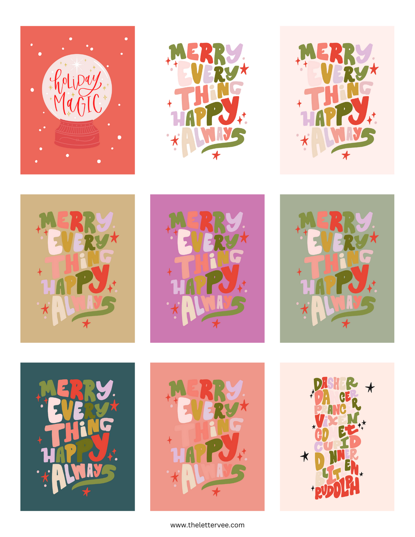 Doll House Christmas Collection | Printable Play