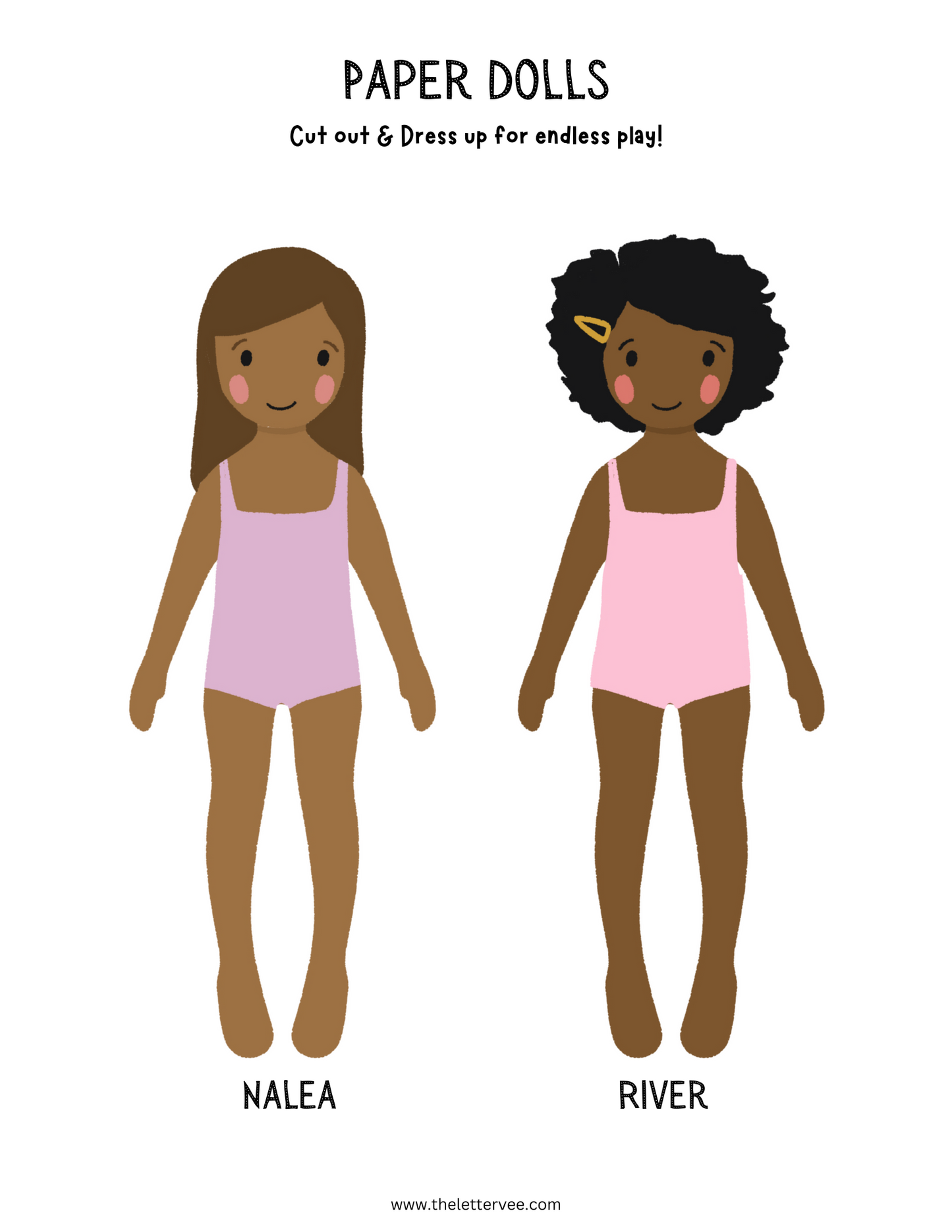 Paper Dolls | Printable Play – The Letter Vee