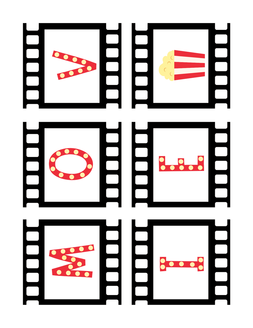 Movie Night Printables | Printable bundle – The Letter Vee