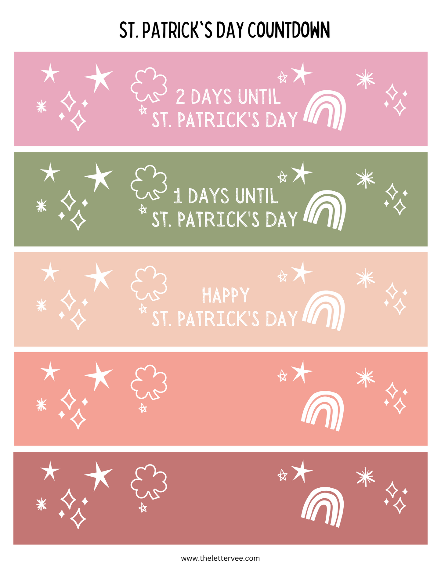 Paper Chain Countdown | St. Patrick's Day