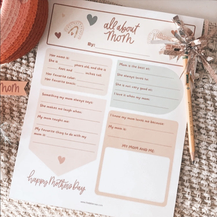 Mother's Day Activities for Kids | Mother's Day Printable Gift Set