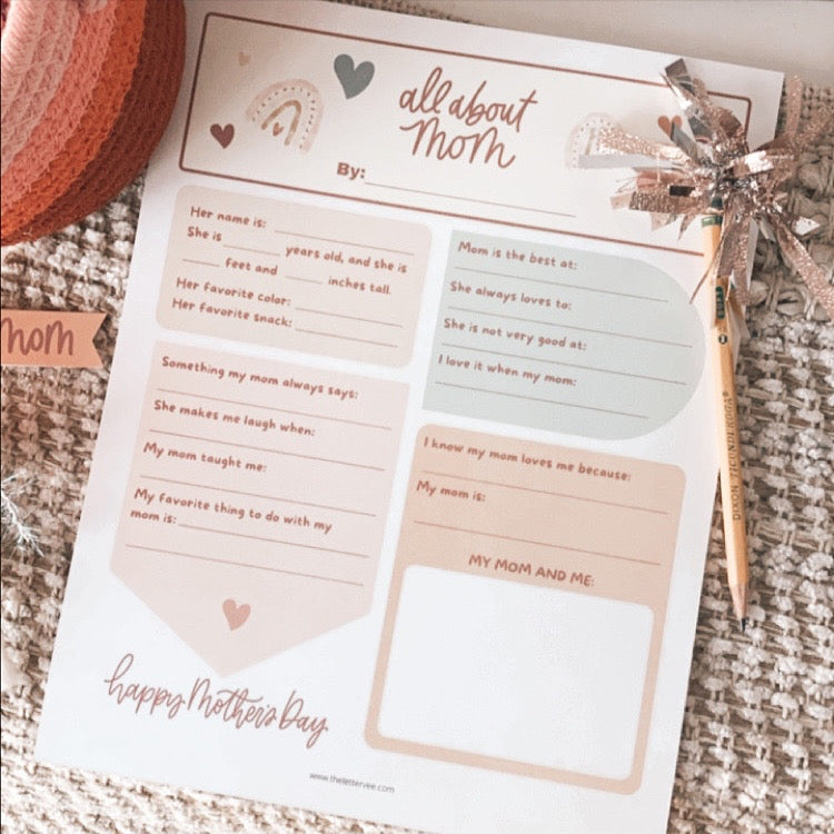 All About Mom | Mother's Day Printable