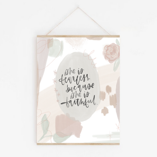 She is Fearless | Affirmation Art Print