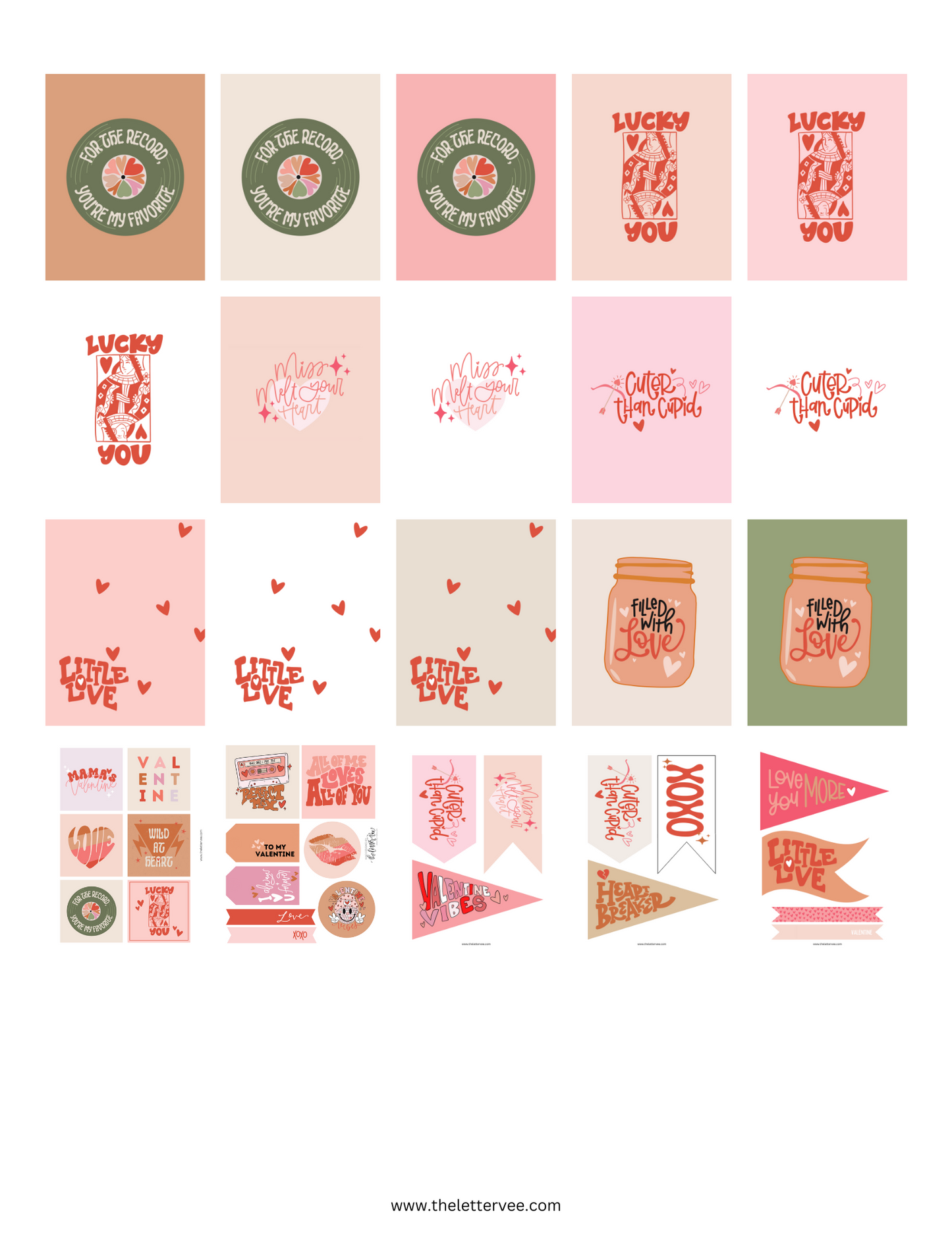 Doll House Valentine Collection | Printable Play