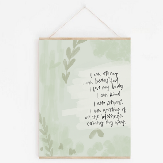 I am Worthy | Affirmation Art Print