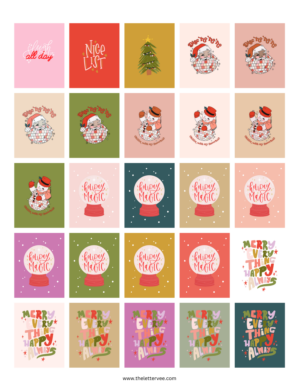 Doll House Christmas Collection | Printable Play – The Letter Vee