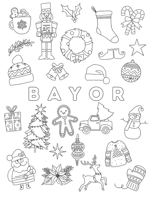 Custom CHRISTMAS Coloring Page
