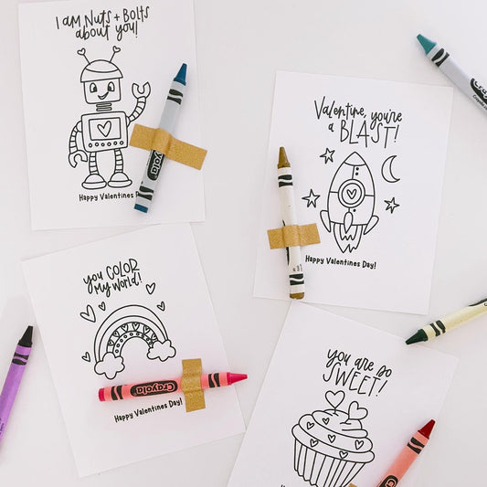 Coloring Valentines | Printable Valentines