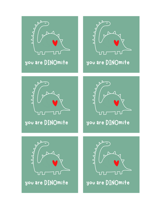 You are DINOmite | Printable Valentines