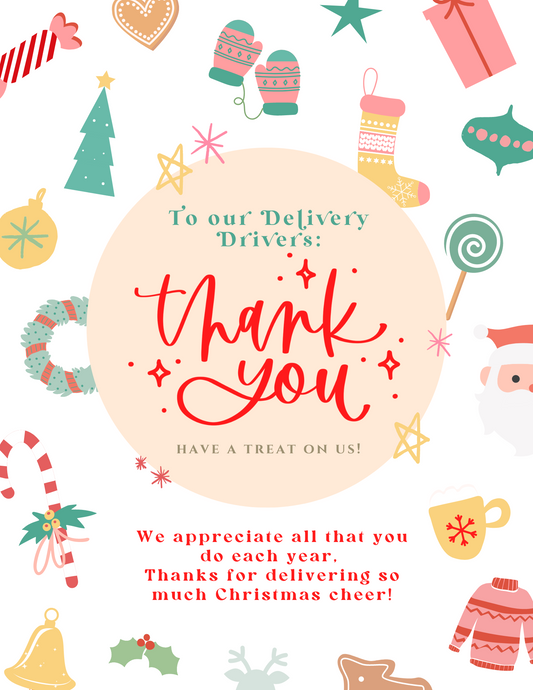Delivery Driver Thank You Print | Freebie