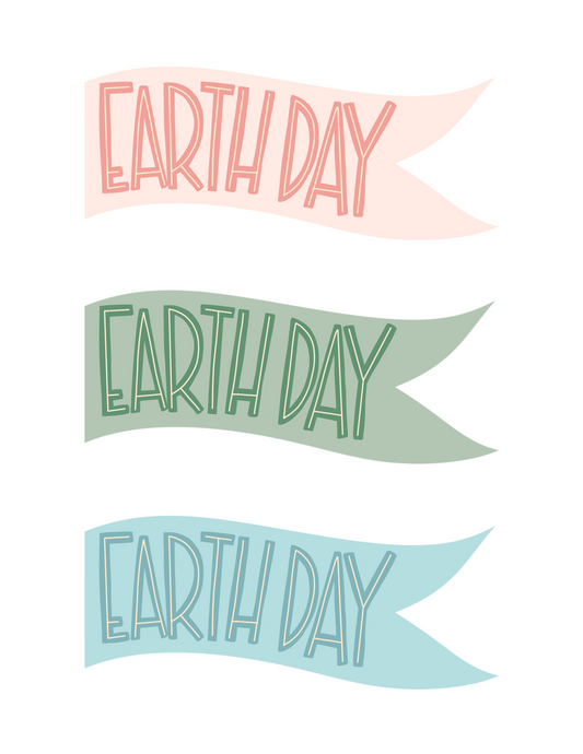 Earth Day pennants | Printable flags
