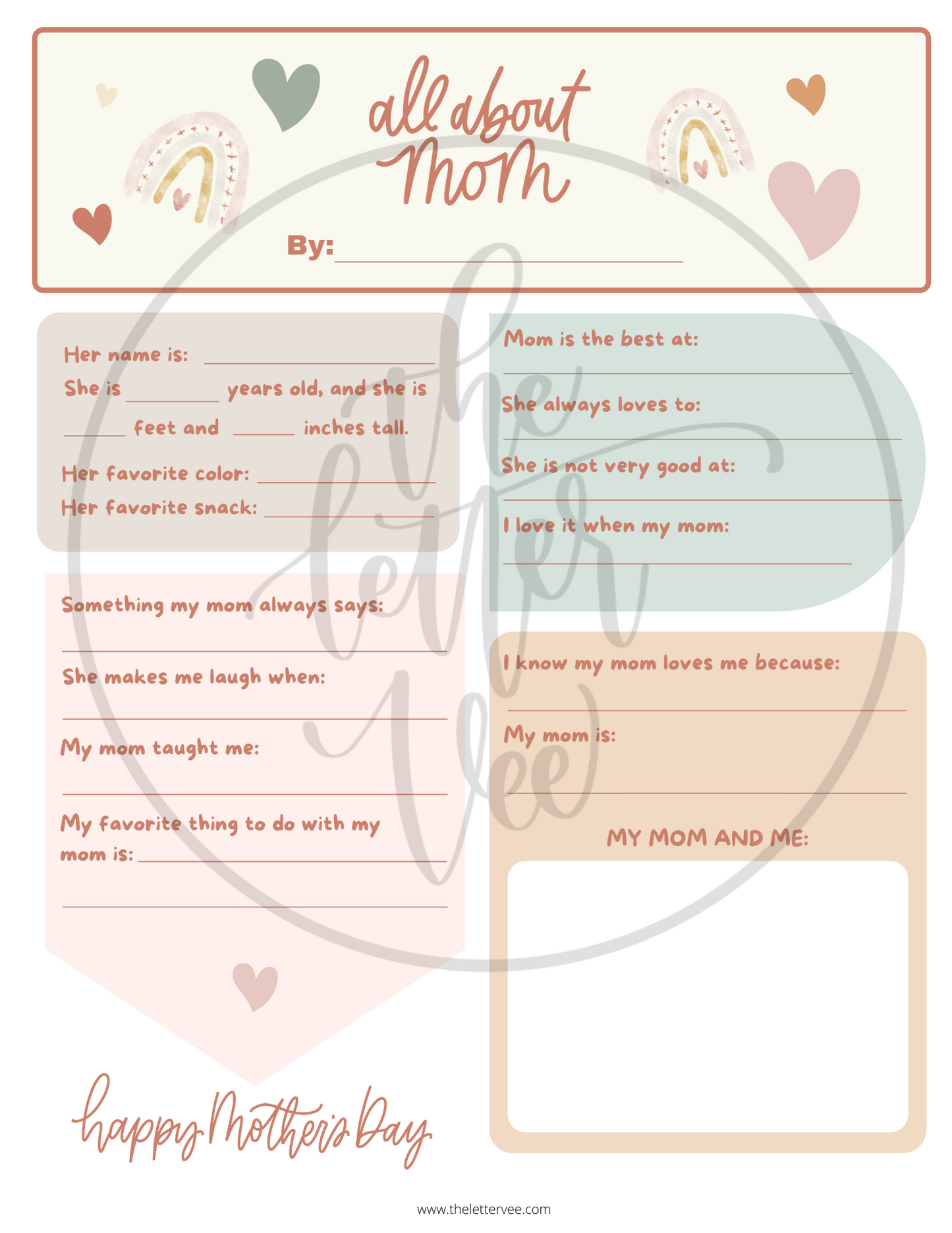 All About Mom | Mother's Day Printable