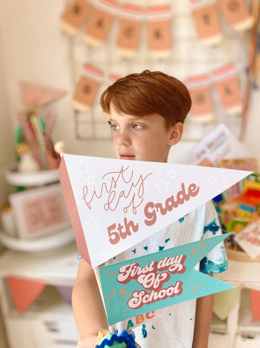 First Day of School Pennants | Printable Pennants