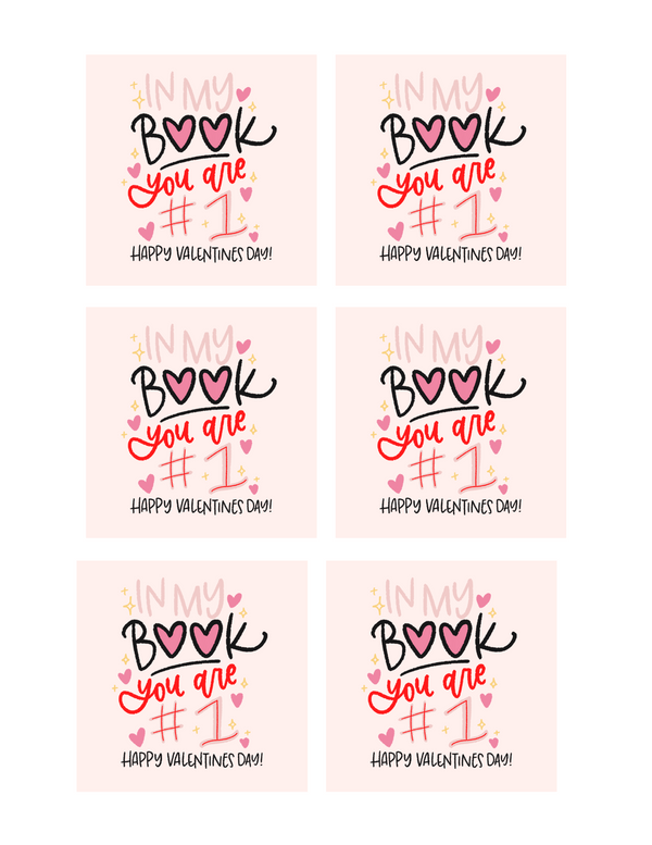 In my Book, you are #1 Valentines | Printable Valentines – The Letter Vee