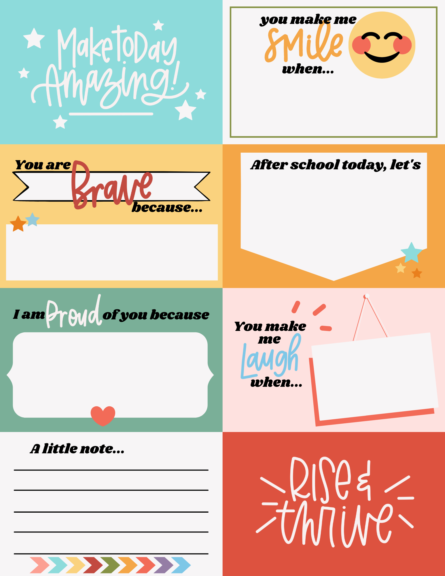 Lunch Box Notes | FREE Printable – The Letter Vee