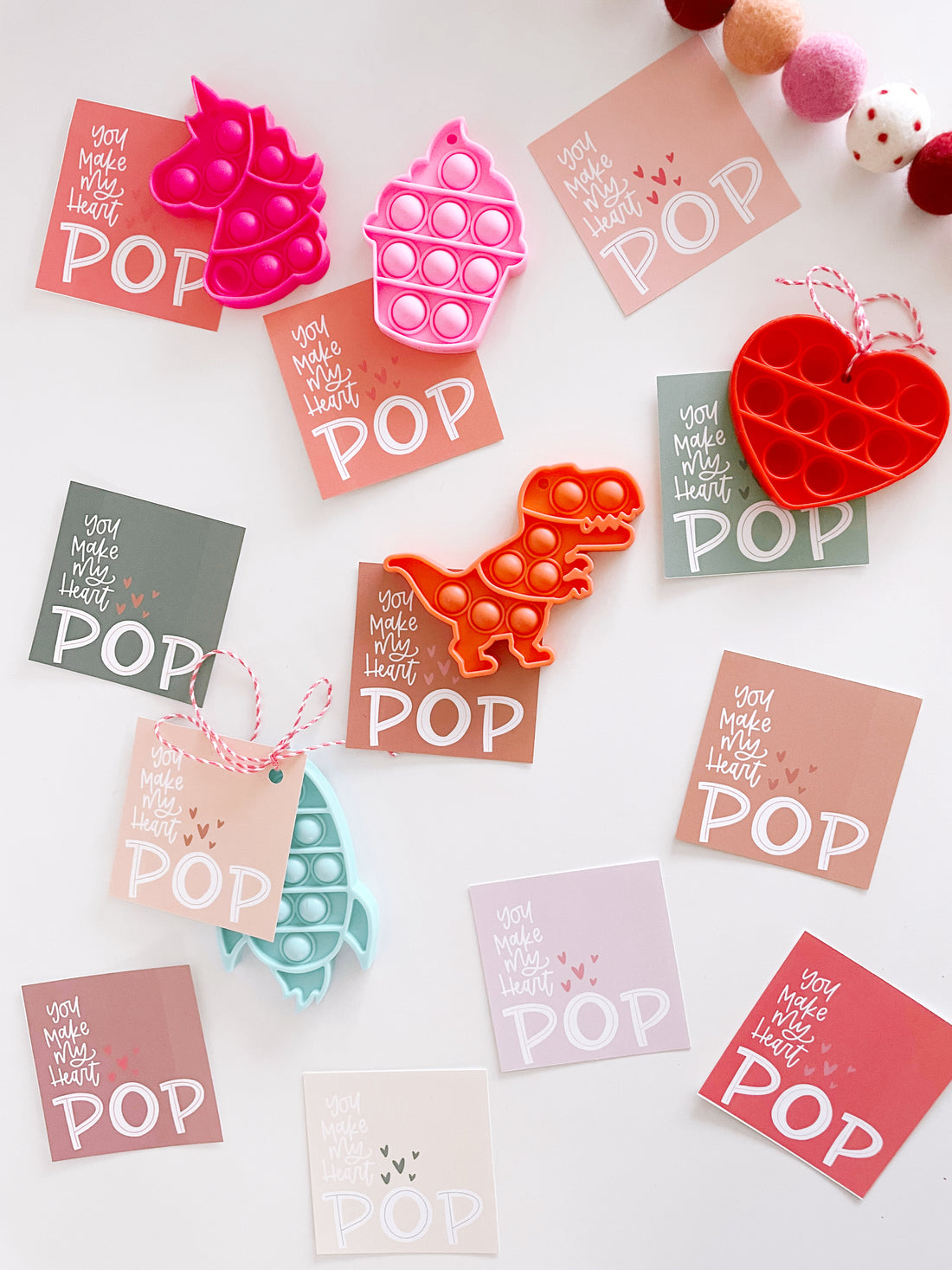 You make my heart POP | Printable Valentines – The Letter Vee