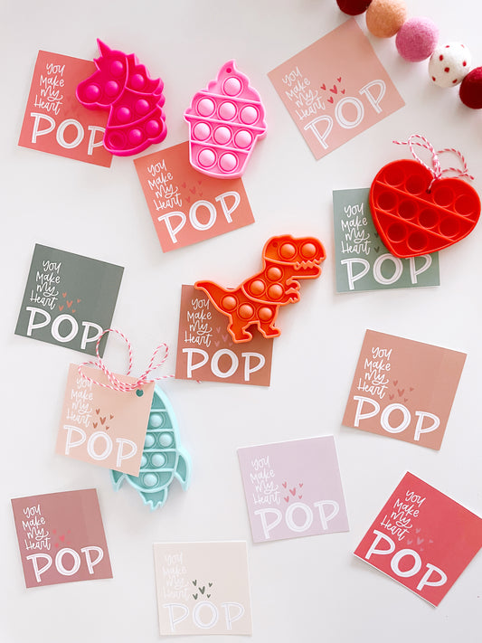You make my heart POP | Printable Valentines