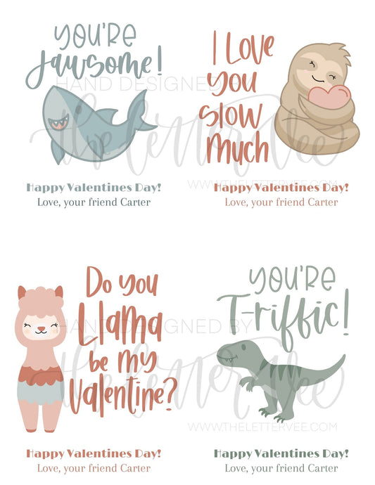 Punny Animal Valentines | Printable Valentines