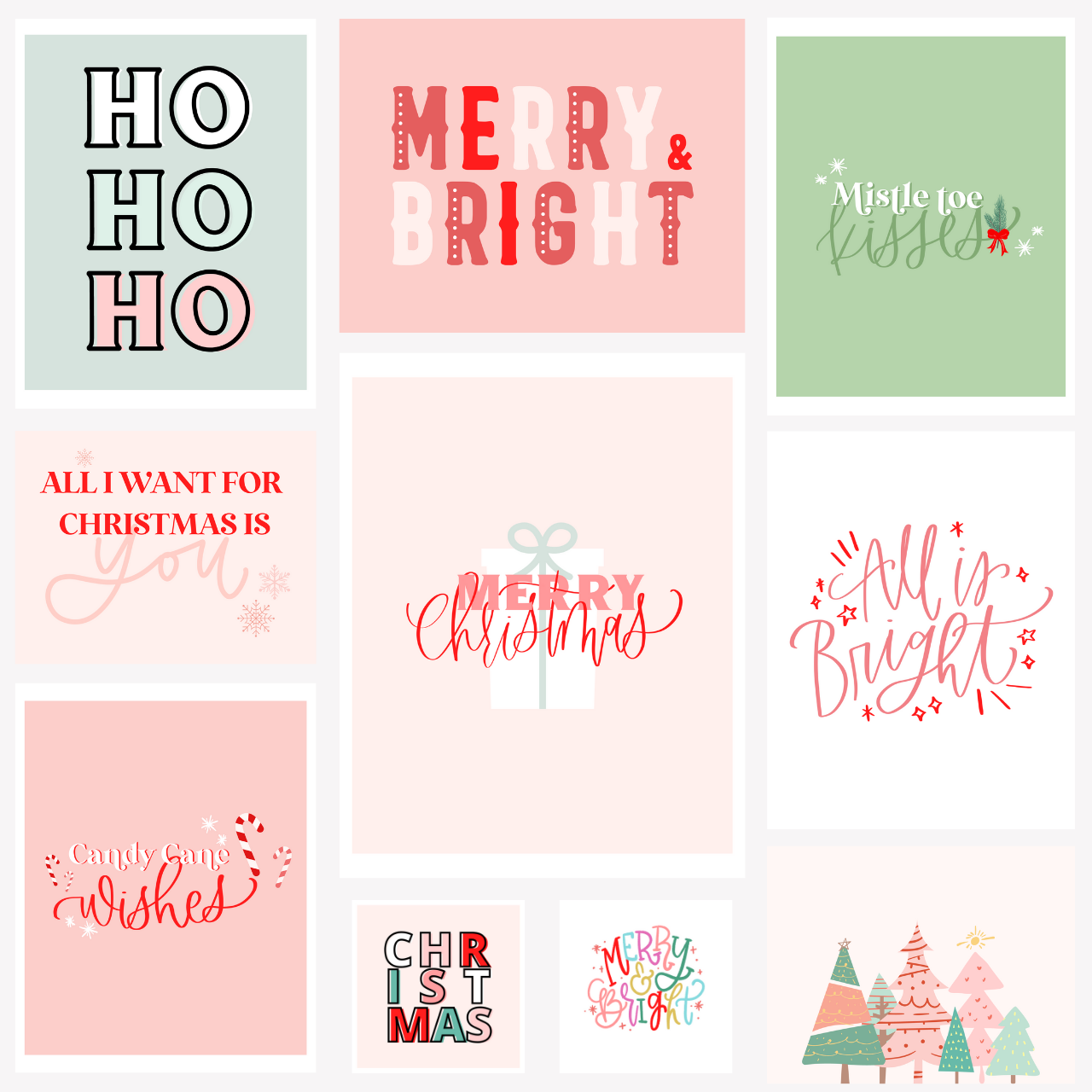 Whimsical Christmas Print Bundle | Art Prints
